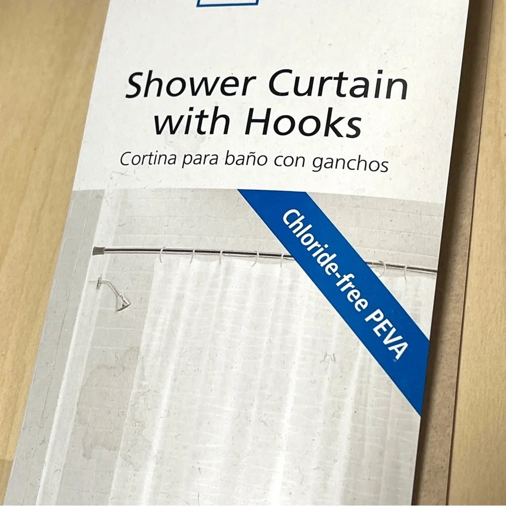 12 shower curtain rings by Mainstays Clear- new Set.